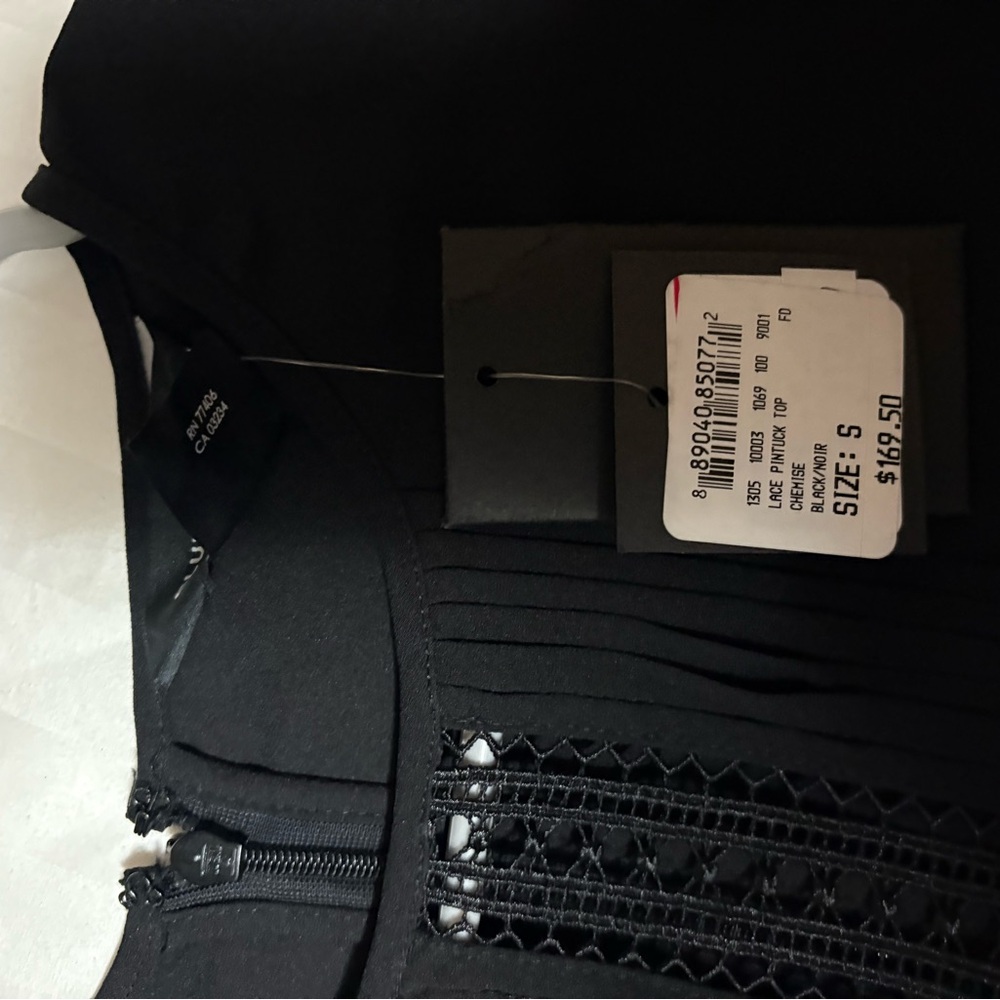 Zara Black Lace Accent Blouse - Picture 6 of 8